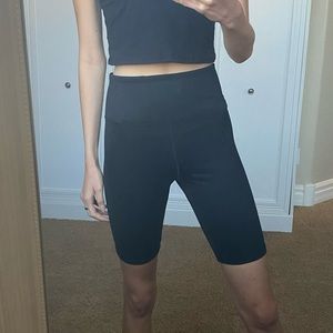 high-rise biker shorts